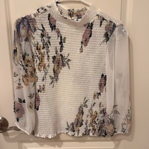 Floral white blouse